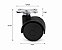 Rodízio 50mm com Placa Chata Preto – Kit com 4 Unidades para Móveis Robustos - Imagem 2