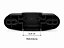 Canoa para cadeira eixo 6 mm Cor Preto - KIT 5 Unidades - Imagem 3