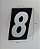Número PRATICO - 8 - Preto com Prata em ACM - Imagem 2