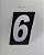 Número PRATICO - 6 - Preto com Prata em ACM - Imagem 1
