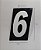 Número PRATICO - 6 - Preto com Prata em ACM - Imagem 2
