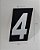 Número PRATICO - 4 - Preto com Prata em ACM - Imagem 2