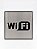 Placa Informativa - ACM Aço Escovado - WI FI - Imagem 1