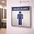 Placa Informativa - ACM Aço Escovado - WC MASCULINO - Imagem 1