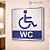 Placa Informativa - ACM Aço Escovado - WC CADEIRANTE - Imagem 1