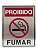 Placa Informativa - ACM Aço Escovado - PROIBIDO FUMAR - Imagem 1