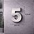 Número Predial 125mm 3D Alto Relevo - AÇO ESCOVADO - 5 - Moderno - Imagem 2