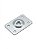 Chapa Reta 30x45mm com Rosca 1/4" – Zincado Branco (Kit com 100 Peças) - Imagem 1