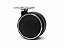 Rodízio 60mm com Placa Preto e Listra Cromada – Estilo, Resistência e Deslizamento Suave - Imagem 1