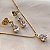Conjunto Colar e Brinco Gota Banhado Em Ouro 18k - Imagem 1