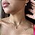 Conjunto Colar e Brinco Oval Banhado Em Ouro 18k - Imagem 1