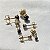 Brinco Trio Ponto De Luz Preto Banhado Em Ouro 18k - Imagem 1