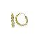 Brinco Corrente Cravejado Banhado Em Ouro 18K - Imagem 3