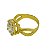 Anel Ponto de Luz Grande Banhado Em Ouro 18k - Imagem 3