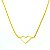 Colar Choker Coração Vazado Banhado Em Ouro 18K - Imagem 3