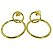 Brinco Argola Dupla Banhado em Ouro 18k - Imagem 3