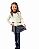 Cardigan Tricô Infantil Melancia Off - Imagem 1