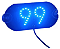 Placa Veicular Motorista de Aplicativo - 99 Azul - Imagem 1