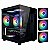 Gabinete Gamer Vinik G-Cube Preto Vidro Temperado C/ 3 Fans - Imagem 1