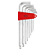 JOGO CHAVE ALLEN EXTRA LONGA  1,5 10MM 9 PCS 164109 MTX - Imagem 3