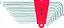 JOGO CHAVE HEXAGONAIS TORX LONGA T10 T50 MTX - Imagem 1