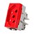 MODULO TOMADA 2P T 20A VERMELHO SLEEK  MARGIRIUS - Imagem 1