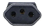 Plug Fêmea TMD11-3 2P+T 10A Preto MARGIRIUS - Imagem 2