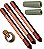 KIT 3 HASTE TERRA 5/8"X2,4M C/ROSCA PROLONGAVEL + GRAMPO CONECTOR  HASTE  5/8 REFORÇADO + LUVA EMENDA HASTE 5/8 - Imagem 1