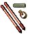 KIT 2 HASTE TERRA 5/8"X2,4M C/ROSCA PROLONGAVEL + GRAMPO CONECTOR  HASTE  5/8 REFORÇADO + LUVA EMENDA HASTE 5/8 - Imagem 1