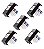 KIT5 TOMADA INFORMATICA RJ45 CAT6 EBONY MARGIRIUS - Imagem 1