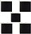 KIT 5 PLACA 4X4 CEGA C/ SUPORTE EBONY CLEAN MARGIRIUS - Imagem 1