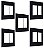 KIT 5 PLACA 4X4 6 POSTOS C/ SUPORTE EBONY CLEAN MARGIRIUS - Imagem 1