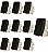 KIT 10 MODULO TOMADA  2P T 10A EBONY CLEAN MARGIRIUS - Imagem 1