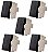 KIT 5 MODULO INTERRUPTOR PARALELO 10A EBONY CLEAN MARGIRIUS - Imagem 1