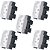 KIT 5 MODULO TOMADA PADRAO BRASILEIRO 2P T 20A-250V BR B3 - MARGIRUS - Imagem 1