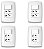 KIT 4 CONJUNTO INTERRUPTOR 10A + 2TOM 2P T 10A  SLEEK MARG - Imagem 1