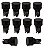 KIT 10 BOTAO MONOBLOCO 1NA 1NF LK EA125 PRETO LUKMA - Imagem 1
