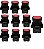 KIT 10 BOTAO LK2 EA42 PLASTICO VERMELHO NF LUKMA - Imagem 1