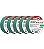 KIT 5 FITA ISOLOLANTE  19MMX10M VERDE 954 - Imagem 1