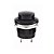 CHAVE PUSH BUTTON 2 POLOS METALICA 13MM PRETA 3A 125V - Imagem 1