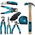KIT PROFISSIONAL GROSS ALICATES, MARTELO, TRENA E ESTILETES - Imagem 1