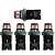 KIT 5 BOTAO PULSADOR METAL LK2BW3462 LUMIN 220V VM 1NF LUKMA - Imagem 1