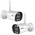 KIT 2 CAMERA BULLET IP WI FI 1080P DUAL LED 9520 CARTAO TWG - Imagem 1