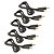 KIT 5 CABOS P2 + P2ST 2,0M PRETO - Imagem 1