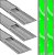 KIT 3 CANALETAS DE PISO 50X20 2MTS +DUPLA FACE CINZA ELESYS - Imagem 1