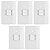 KIT 5 CONJUNTO INTERRUPTOR DUPLO EMBUTIR 10A 250V ENERBRAS - Imagem 1