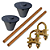 KIT 02 HASTE ALTA CAMADA ATERRA 5/8 14,3MMX2,4M+GRAMPO+CAIXA - Imagem 1