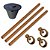 KIT 03 HAST ALTA CAMADA ATERRA 5/8 14,3MMX2,4M+03 GRAMP+CAIXA - Imagem 1