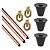 Kit 3 Haste Aterr Cobre 1/2 X 2,0mts 10mm 3 Conector 3 caixa - Imagem 1