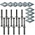 KIT 10 PARAFUSOS GALV FOGO POSTE PADRAO 16X200MM 5/8X8" M16 - Imagem 1